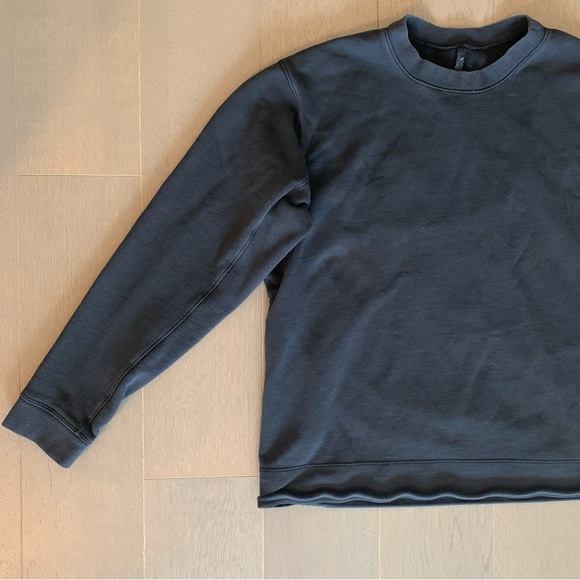 Lululemon Athletica Black French Terry Oversized Long Sleeve Crew - Picture 7 of 14